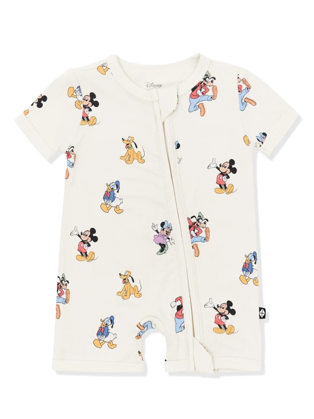 Kyte BABY White Disney Mickey & Friends Zip One-Piece